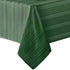 Newbridge Satin Stripe No-Iron Tablecloth, Soil Resistant Fabric with Set of 4 Napkins, Hunter Green