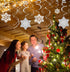 Moon Boat 42Ct Christmas Snowflake Hanging Swirl Decorations for Winter Party Wonderland Ornaments