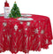 LUSHVIDA Christmas Round Table Cloth Washable Water Resistance Holiday Microfiber Tablecloth Decorative