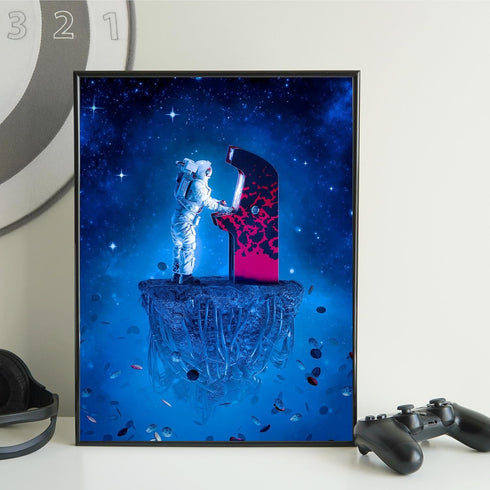 Insire Gaming Posters, Wall Art, Astronaut Poster for Wall, Gaming - Unframed (11x14)