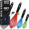 Walfos Silicone Whisk Set of 4, 11in Flat Whisk & 7+9+11in Balloon Whisks, Non-Scratch, Dishwasher Safe, Colorful
