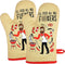 Miracu Funny Oven Mitts, Unique Cooking Gifts for Chefs, BBQ Oven Mitt for Men, Housewarming, Grilling Gifts