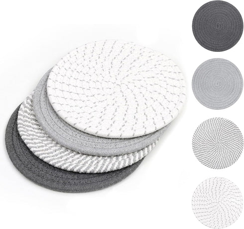SHACOS 8" Trivets for Hot Dishes, Heat Resistant Large Coaster for Kitchen Countertop, Table Decor, Home Essentials