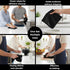 13"x13" Set 12 Kitchen Dish Cloths for Washing Dishes - Waffle Weave Cotton Dish Rag Towel - of Black Kitchen Washcloth
