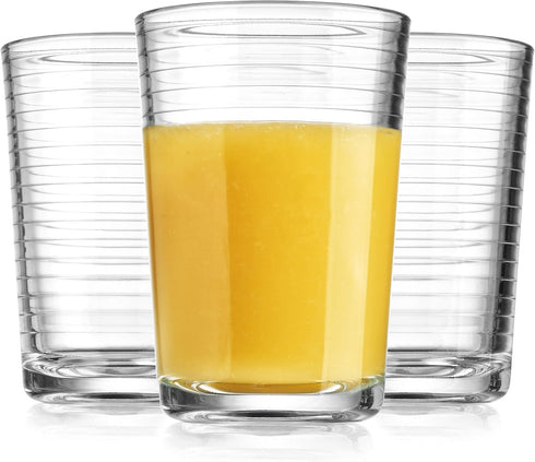 7 oz. Set 10 Glaver's Juice Glasses of Glass Cups Beverage Water Tumblers For Home and Bar, Water, Cocktails, Iced tea.