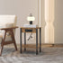 MMEOLUOOK 2-Tier MLBZ14RE End Table with Charging Station, Nightstand with Storage Shelf,Modern Side Table,Bedside