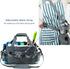 Grey-Blue Cleaning Caddy - Oxford Polyester, Adjustable 5 Compartments, Padded Carry Handle, Waterproof Interior for