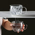 CNGLASS Double Wall Glass Cappuccino Mugs, 8.1oz, Clear Insulated Coffee Mug with Handle, Set of 2