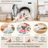 5x7 RELEANY Floral Area Rug Machine Washable Soft Print Boho Carpet Non Slip Doormat Low Pile Flower Area Rugs
