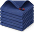 Homaxy 100% Cotton Dish Cloths - 6 Pack Waffle Weave Soft Absorbent Quick Dry Dish Towels - 12 x 12 Inches Navy Blue