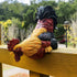 Vibrant Red Rooster Garden Statue - Unique Outdoor Decor