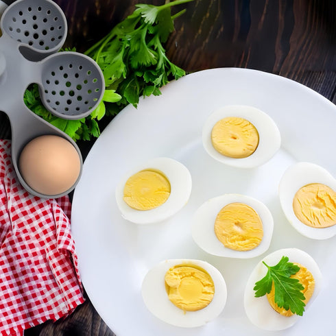 ZXiaJUMCR 6 Silicone Egg Boiler Rack, Freestanding Egg Boiler,egg boiler holder,Silicone Boiled Egg Cooker,Storage