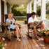 Set 1 of Indoor Outdoor Burgundy Chair Cushion Waterproof High Back Rocking Chair Cushions Soft Patio Chair Pad