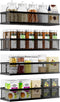 Umomi Spice Rack Wall Mount, 4 Pack Pantry Door Organizer & Hanging Storage