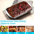 NUTRIUPS 2.6 Quart Glass Baking Dish, Rectangular Tempered Glass Casserole Dish for Oven Cooking