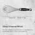 de Buyer GOMA Universal Whisk - 8” for Whisking Eggs, Sauces & Emulsions - Ergonomic, No-Slip Grip, Dishwasher Safe