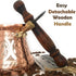 Replacement Wooden Handle for Copper Coffee Pot, Teapots, and Multi-Purpose Mini Wooden Spoon, 3 Handles