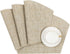 SHACOS Small Round Table Placemats - Wedge Placemat Set of 4, Non-Slip Heat Resistant Woven Vinyl, Beige Yellow
