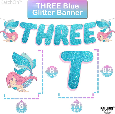 KatchOn Big Mermaid Decorations - Pack of 8 | Mermaid Balloons for 3rd Birthday Party
