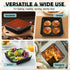 TeamFar Square Cake Pan, 6 Inch Small Baking Roasting Pans with Stainless Steel Core & Nonstick Coating, Set of 2
