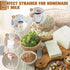 3 (48 Pack) Boao Nut Milk Bags - Reusable Food Strainer Bags with Fine Mesh Nylon Drawstring, Sizes