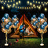 Cicicooie 2 Set Balloon Stand Kit for Floor with String Light Rolay Blue Centerpieces Balloon Holder Decoration