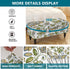 13) KRFOONN Rectangle Ottoman Covers Stretch Folding Storage Ottoman Bench Cover Printed Storage Footstool Covers