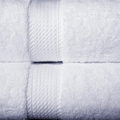 Set, 6PC, Superior Egyptian Cotton Solid Towel Monaco White