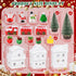 21 Sets, 4.3 Inch Wowagoga Pcs Ceramic Christmas House Village White Resin Houses, Christmas House Decor Figurines Town