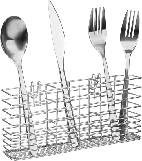 iPEGTOP Cutlery Utensil Silverware Drying Rack, Rust Proof Stainless Steel Chopsticks Basket Holder with Hooks