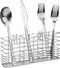 iPEGTOP Cutlery Utensil Silverware Drying Rack, Rust Proof Stainless Steel Chopsticks Basket Holder with Hooks