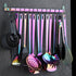 Kyraton Kitchen Rack with Rainbow Titanium Plating, Wall Mounted Gourmet Kitchen Rail Organizer with 14 Hooks