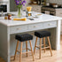 2 Pack Counter Waterproof Bar Stool Covers Rectangle Black Jacquard Stretchable Backless Barstool Seat Cover Bar Stool