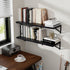 16W 12D Set 2, 12 Inch Axeman Deep Floating Shelves for Wall, x Black Floating Shelves of Deep Large Wall Mounted