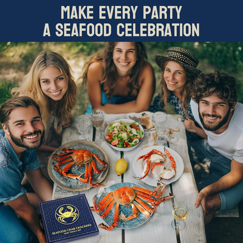Set 4 Set Premium Crab Leg Crackers and Tools, of Lobster Crackers & Stainless Steel Lobster Picks, Crab Crackers