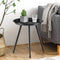 SYQ Small Black Side Table,Modern Round Metal end Table,Simple Circle Accent Table