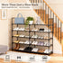Gmrithaf 5 Closet,Entryway,Dorm,Garage,Corridor, 33.8" 5 Shoe Rack - Tier Shoe Organizer Storage Rack with Metal Tubes