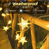 120 LED 40FT Star String Lights, Indoor Outdoor Christmas Twinkle Light with Timer & Memory
