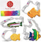 Ann Clark 4-Pc. Fish Cookie Cutters, Cute Goldfish & Angel Fish Shapes, Made in the USA