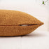 Pack 2 18 18 Inch of Orange Brown Boucle Decorative Pillow Cover with Faux Leather Modern Accent Pillow Case x Textured