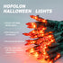 2PACK 13ft 50 String,120V Decor(2pcs) Hopolon Orange Halloween Lights, Orange Lights Fall String Light, Plug in Green