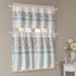 Madison Park Dawn Printed Blue Window Valance, Cotton Rod Pocket Floral Valances, 50X18", Teal