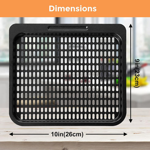 Air Fryer Cooking Tray for Instant Vortex Plus10 Qt, 2 PCS Food Grade Nonstick Replacement Rack Parts Grill Pan Crisper Plate for PowerXL Chefman Innsky CROWNFUL 10.6Qt Air Fryer Oven, Dishwasher Safe