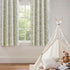 jinchan 63 Inches 2 Blackout Nursery Curtains Long, Bunny Woodland Toile Easter Decor Curtain Sage Green Animal Printed