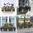 Y&M Adjustable Brackets for Window Boxes Planters, 4 Pack Universal Outdoor Hanging Brackets, White Steel.