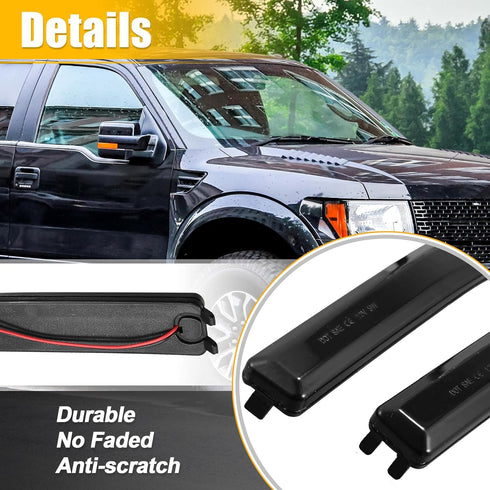 X AUTOHAUX LED Turn Signal Light Assembly for Ford F-150 2009-2014, 2pcs Amber Light