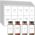 Spice Jar Labels, 140 pcs Minimalist Preprinted White Stickers for Herb Seasoning, Kitchen Pantry Organization