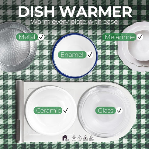 3 EconoHome Premium Silicone Food Warmer for Parties, Buffet, Holidays - Roll Up Electric Powered Food Warming Tray