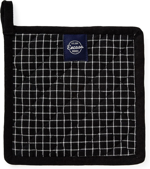 Encasa Homes 8 inches Oven Microwave Potholders (2 pc Set) - Heat Resistant for Kitchen Cooking & Baking
