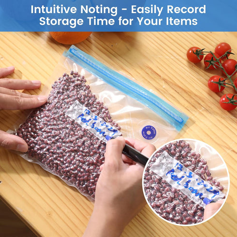 BLITZHOME Vacuum Sealer Bags Kit 29 Pack, 3 Sizes with 15Pcs Reusable Sous Vide Bags, 5 Air Valves, BPA Free